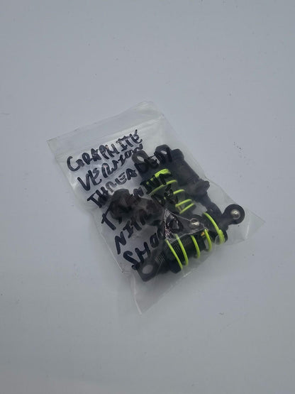 Losi XXX-S threaded aluminum body and graphite shocks, missing two springs