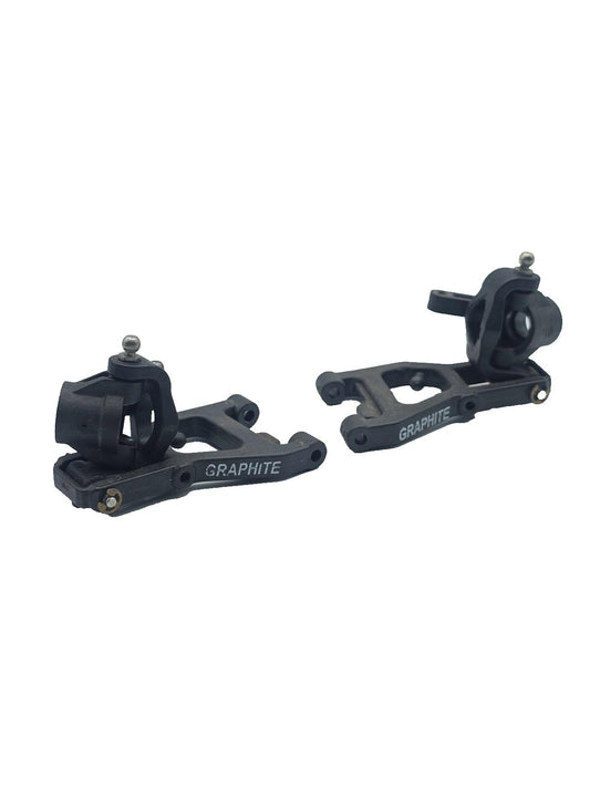 Losi XXX-S Graphite front a-arms, hubs, knuckles #A-9737