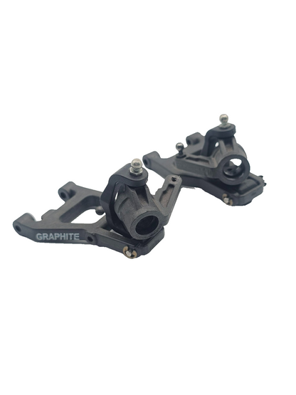 Losi XXX-S Graphite front a-arms, hubs, knuckles #A-9737