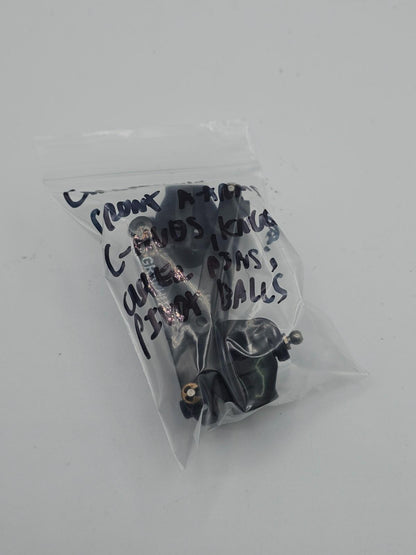 Losi XXX-S Graphite front a-arms, hubs, knuckles #A-9737