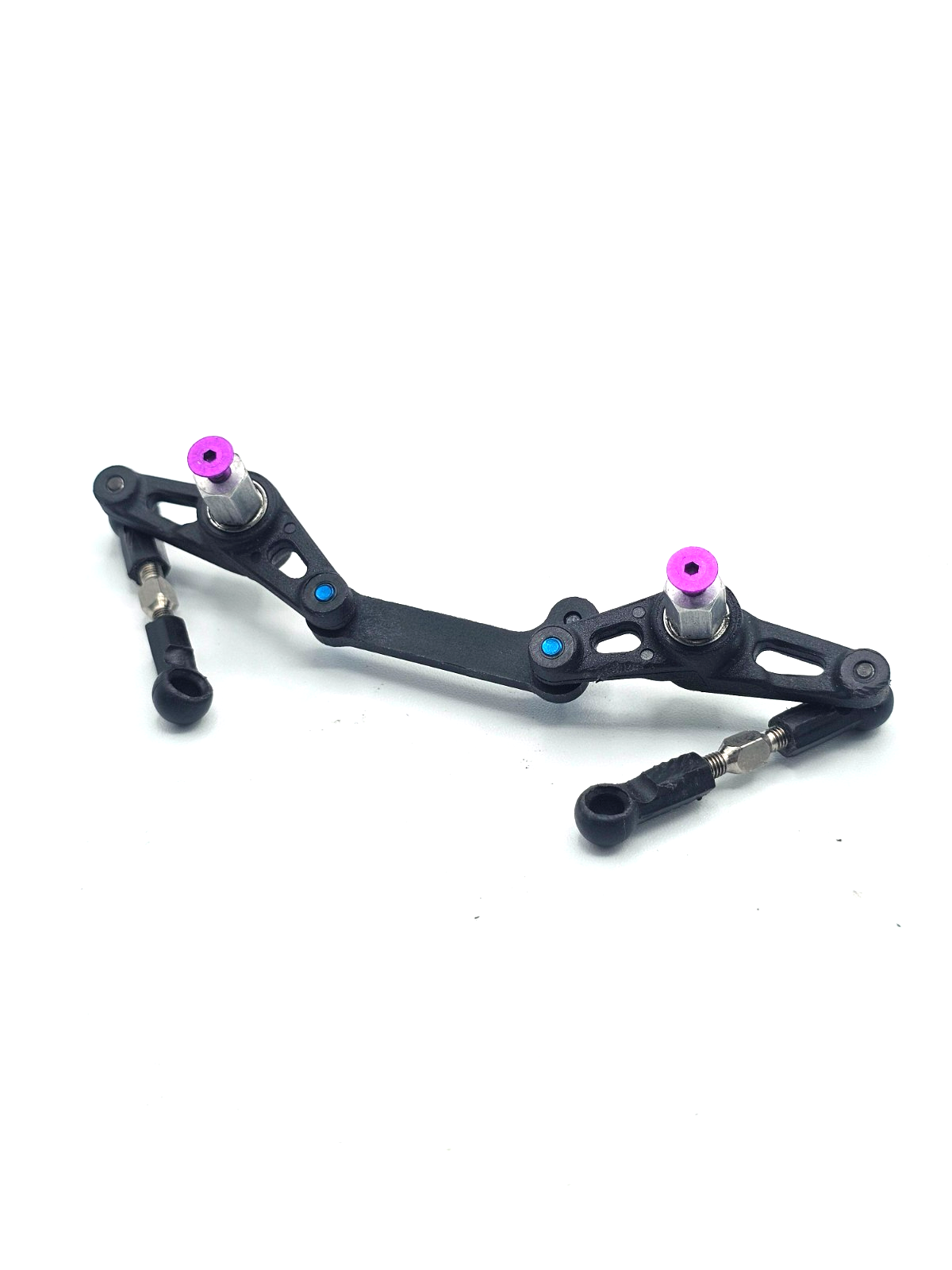 Losi XXX-S steering bellcranks, mounts, bearings, colored hardware, links