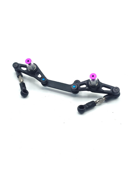 Losi XXX-S steering bellcranks, mounts, bearings, colored hardware, links