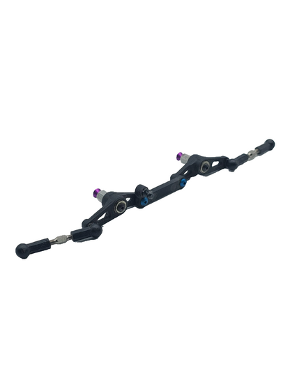 Losi XXX-S steering bellcranks, mounts, bearings, colored hardware, links