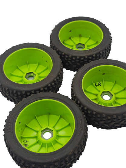 1/8 buggy panther tires on green 17mm hex wheels