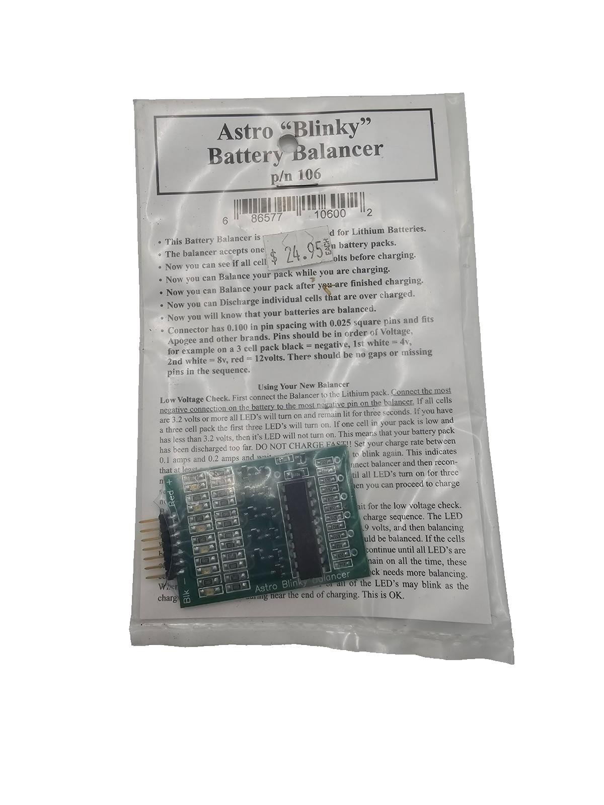 Astro "Blinky" battery balancer for lithium #106 new