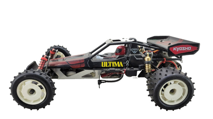 Team Kyosho Ultima 1/10th scale buggy, black and red