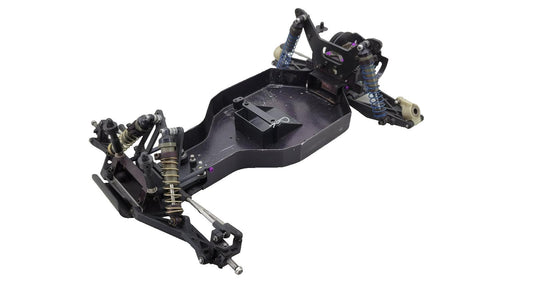 Team Associated RC10DS, Black metal chassis, roller, carbon trans cover