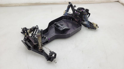Team Associated RC10DS, Black metal chassis, roller, carbon trans cover