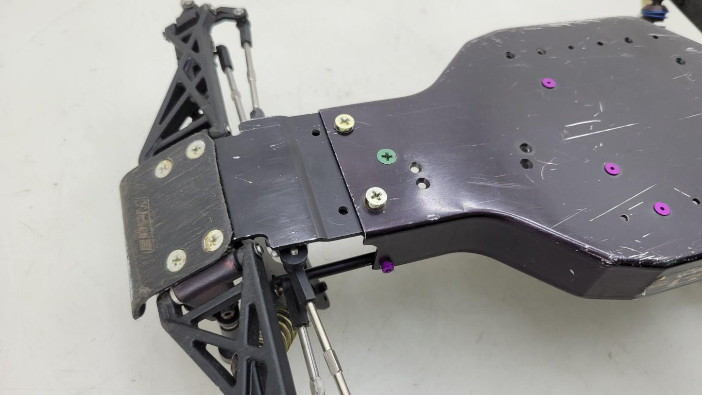 Team Associated RC10DS, Black metal chassis, roller, carbon trans cover