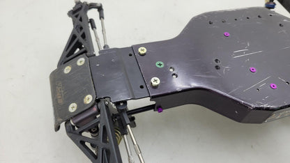 Team Associated RC10DS, Black metal chassis, roller, carbon trans cover