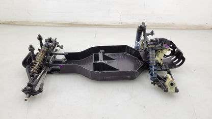Team Associated RC10DS, Black metal chassis, roller, carbon trans cover