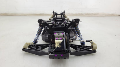 Team Associated RC10DS, Black metal chassis, roller, carbon trans cover