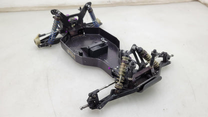 Team Associated RC10DS, Black metal chassis, roller, carbon trans cover