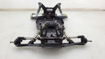Team Associated RC10DS, Black metal chassis, roller, carbon trans cover