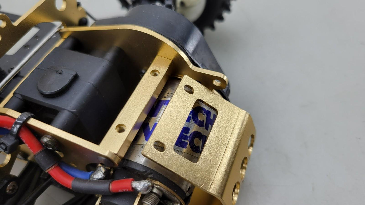 Kyosho Optima off-road racer gold chassis 1/10th scale, no transmitter, as is