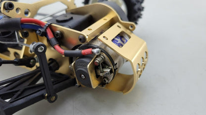 Kyosho Optima off-road racer gold chassis 1/10th scale, no transmitter, as is