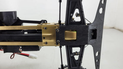 Kyosho Optima off-road racer gold chassis 1/10th scale, no transmitter, as is