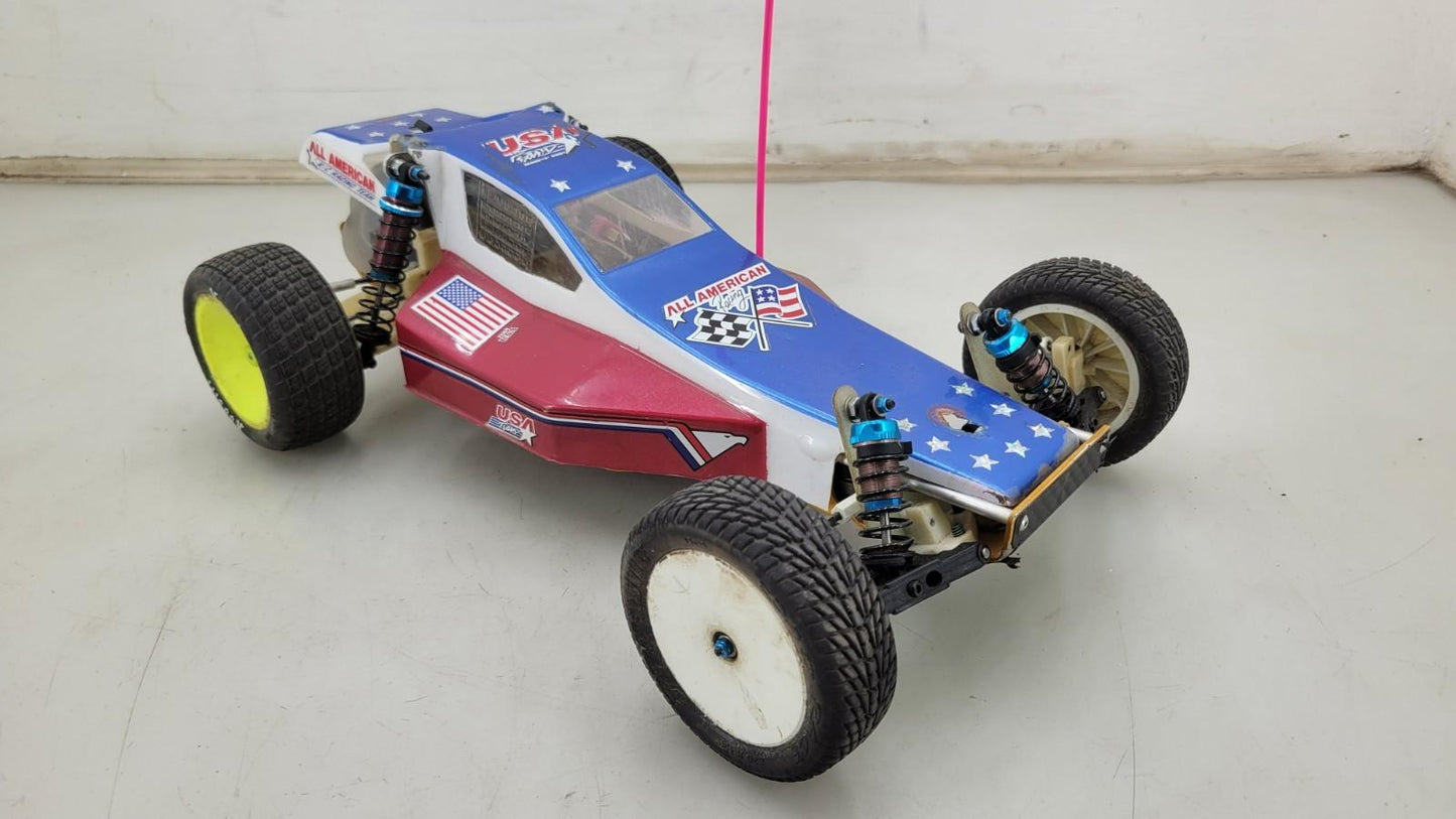 Vintage Team Associated RC10 Gold pan w/ "going for gold" body, kisbey motor, se