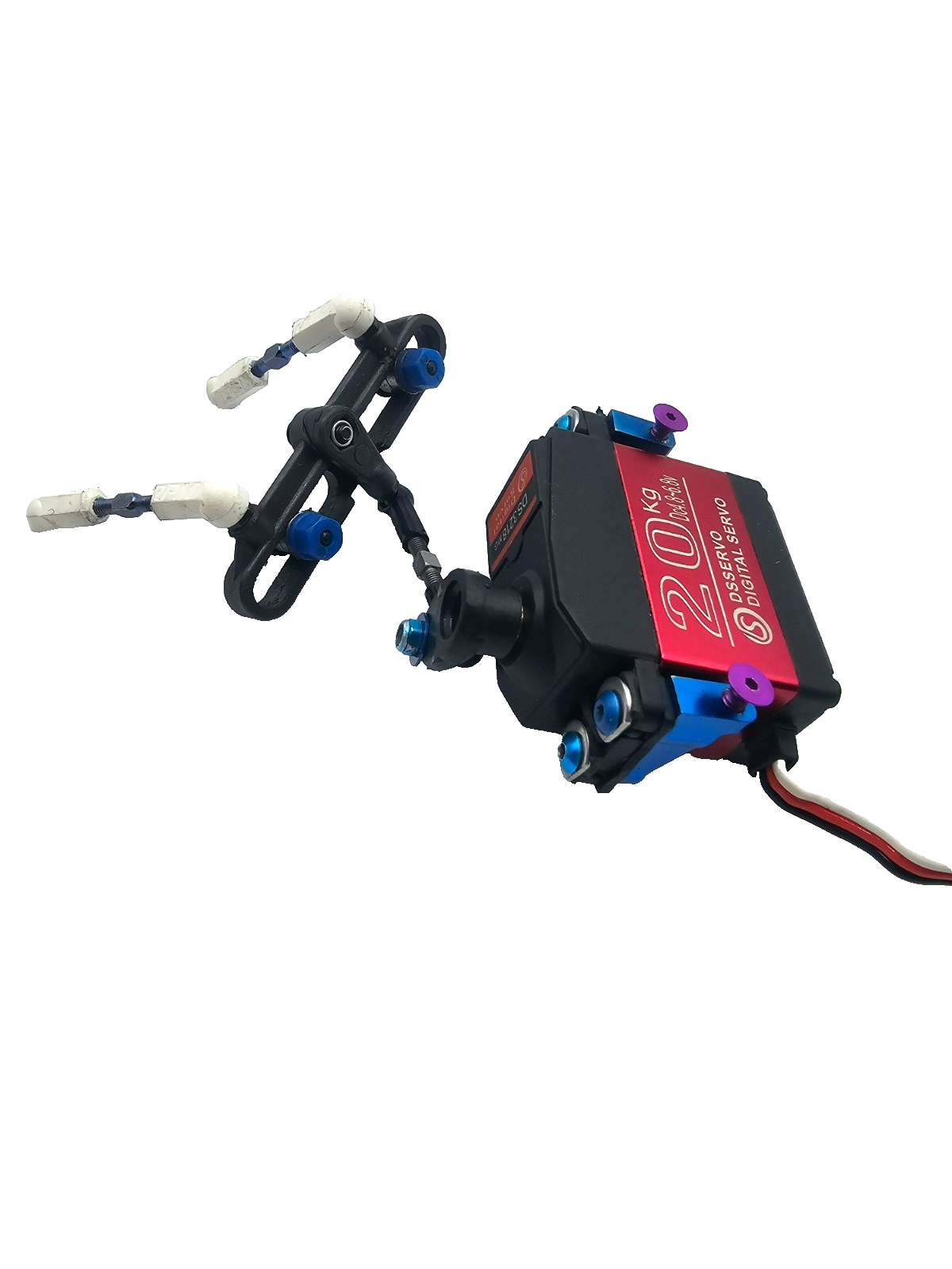 Associated FT TC3 steering servo w/ aluminum mounts, rack, links, horn, working