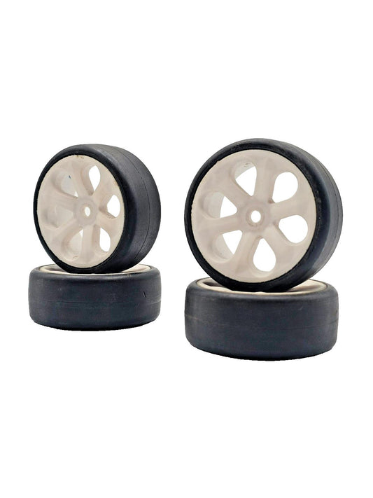 Jaco 1/10 Touring Car Mounted Wheel Tire Set Blue Compound