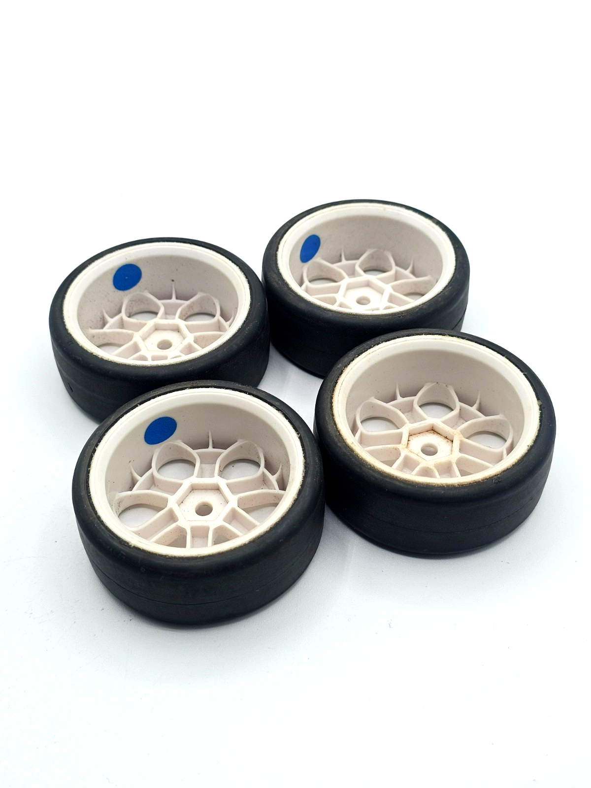 Jaco 1/10 Touring Car Mounted Wheel Tire Set Blue Compound